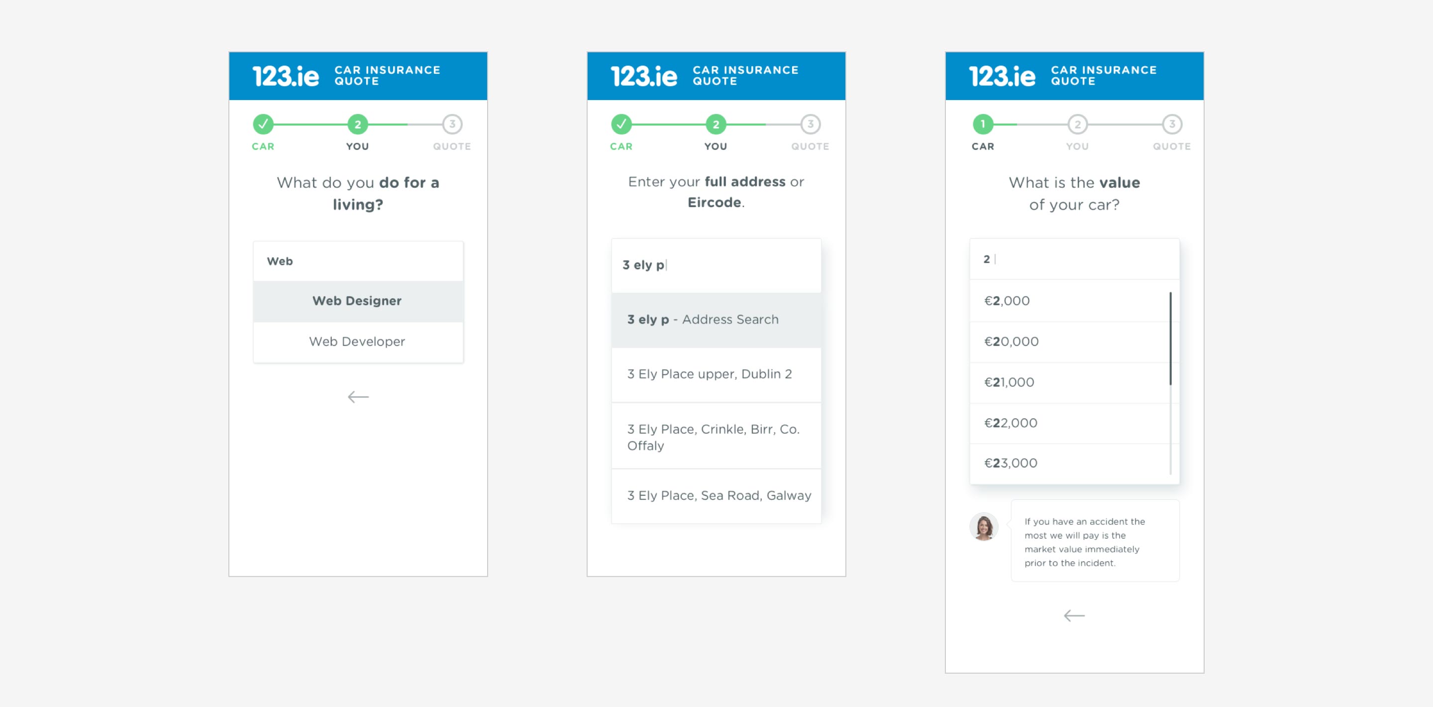 Mobile auto complete form