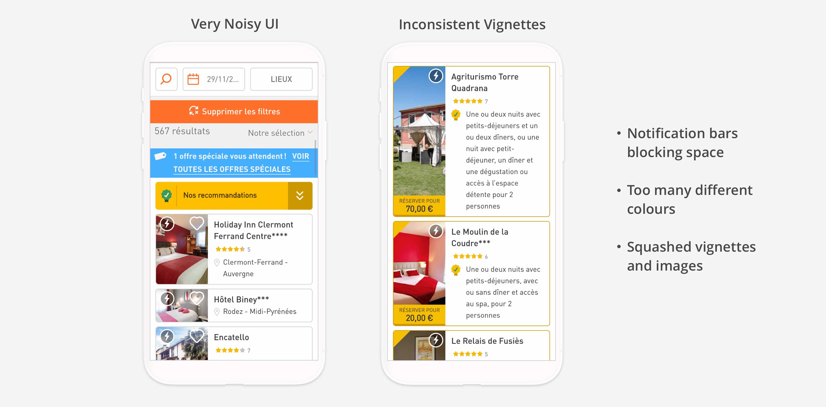 AI and UI issues on mobile
