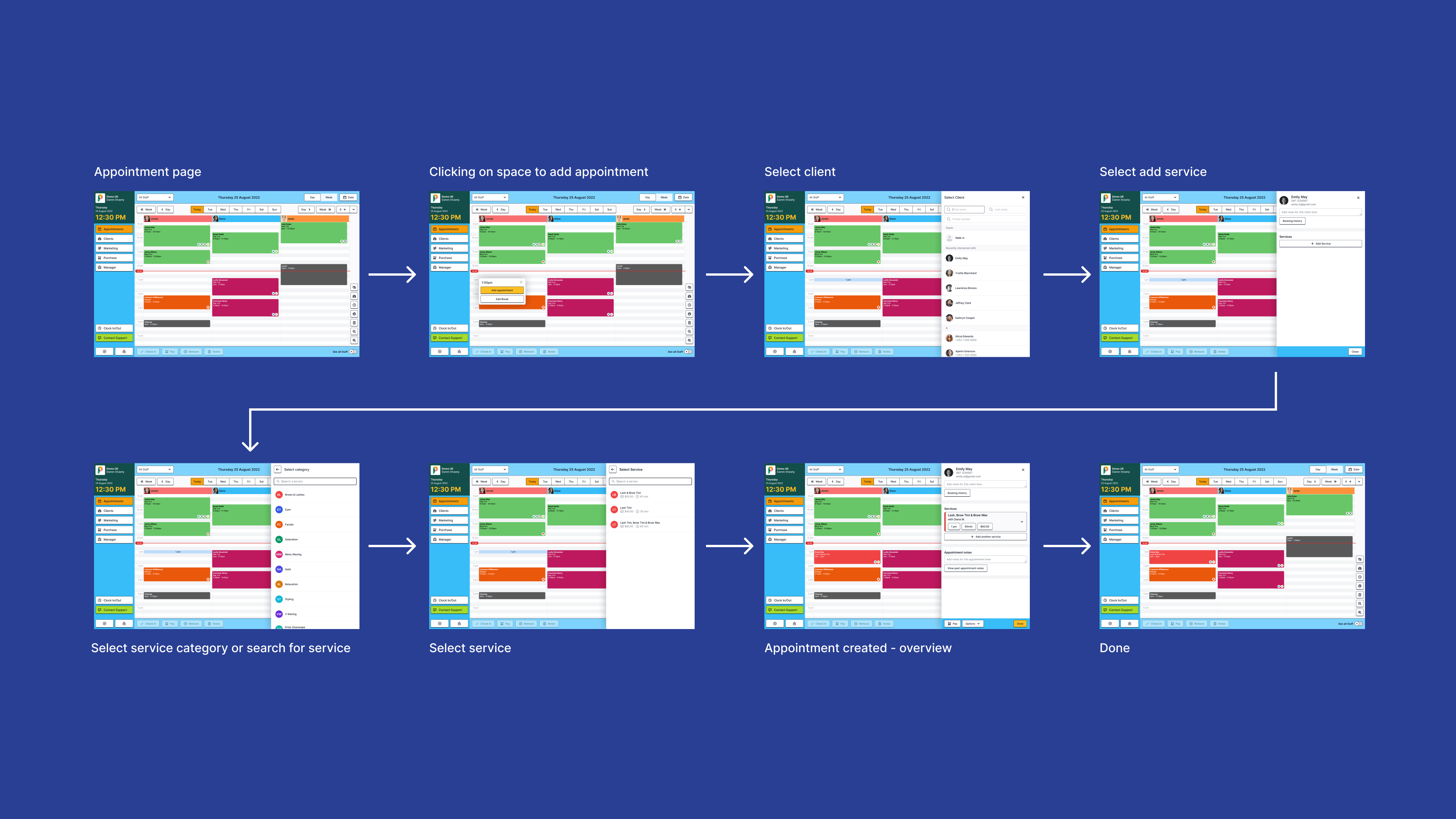 Desktop design with and without dates