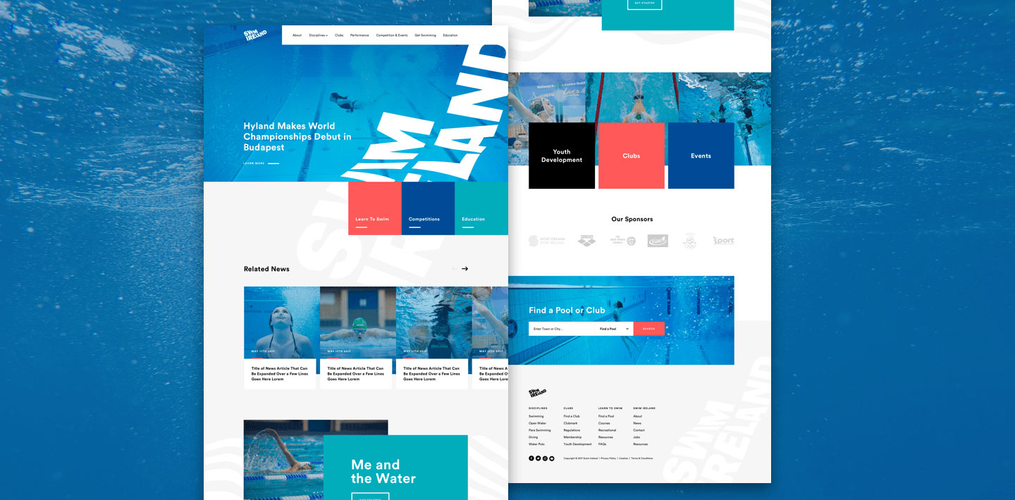 Swim Ireland website design